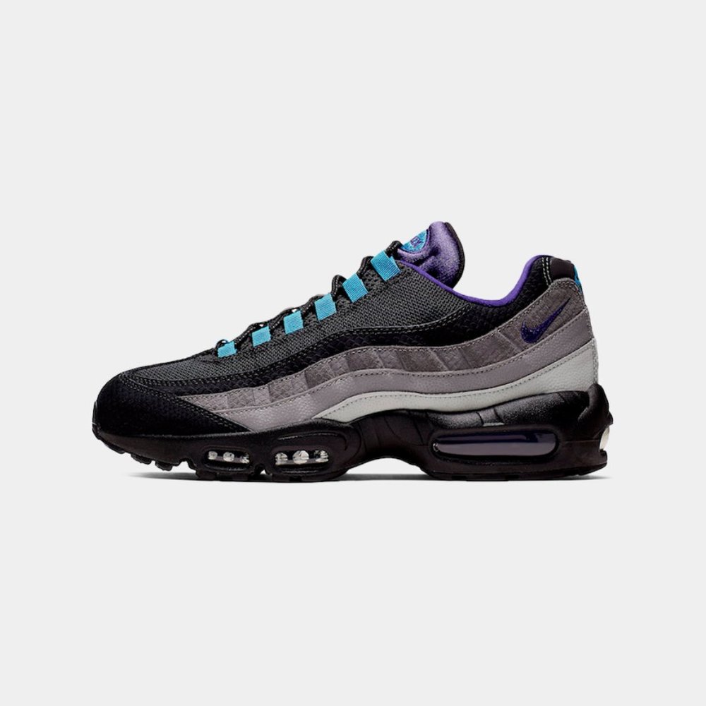 Nike Air Max 95 Black Court Purple Teal Nebula - Picture 2 of 6